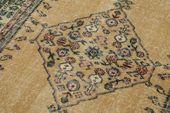 4x7 Beige Turkish Vintage Area Rug - 45899