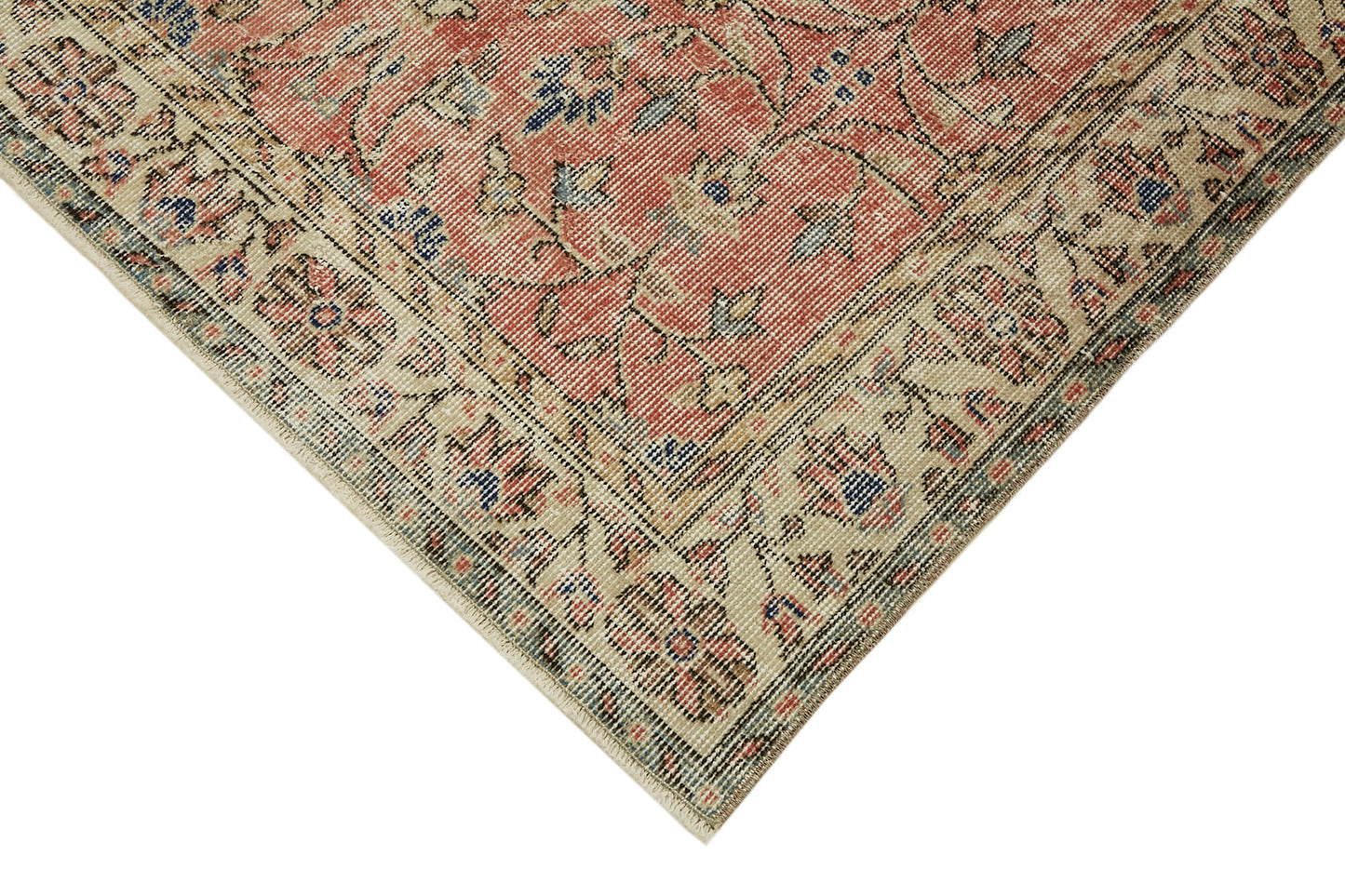 4x6 Red Turkish Vintage Area Rug - 45900