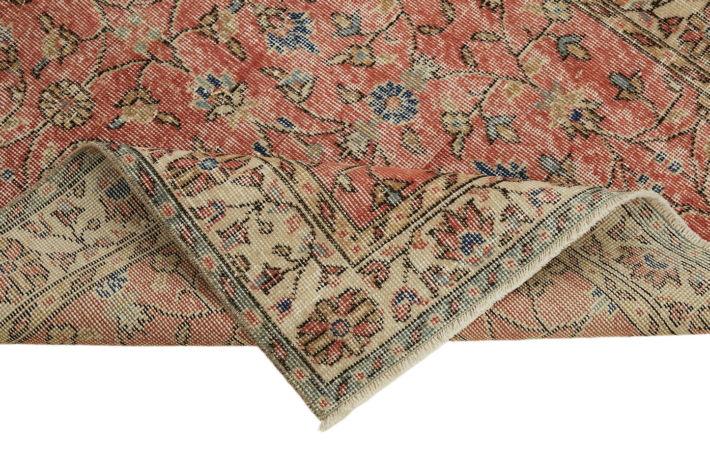4x6 Red Turkish Vintage Area Rug - 45900