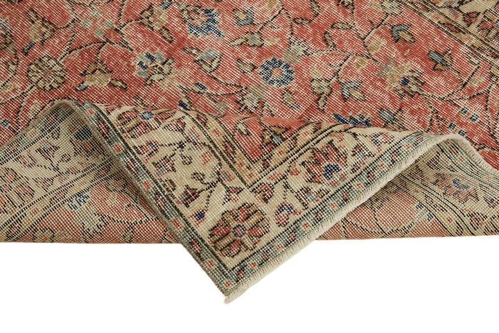 4x6 Red Turkish Vintage Area Rug - 45900