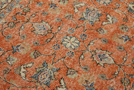 4x7 Beige Turkish Vintage Area Rug - 45905