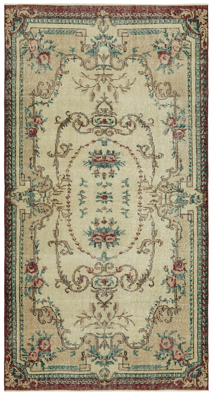 4x7 Red Turkish Vintage Area Rug - 45907