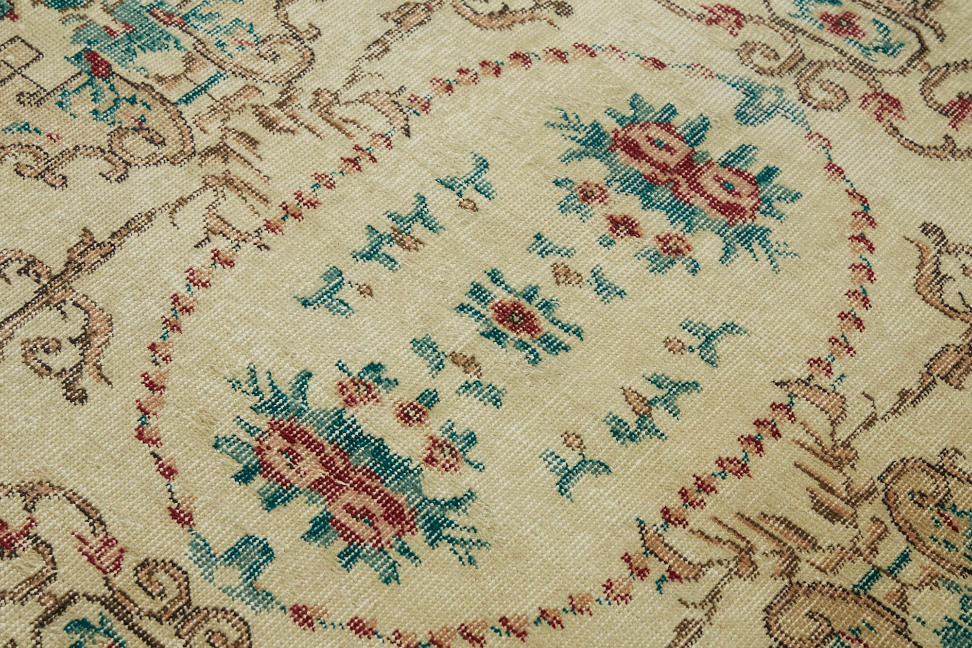 4x7 Red Turkish Vintage Area Rug - 45907