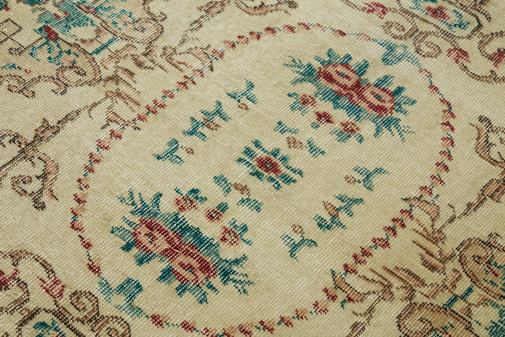4x7 Red Turkish Vintage Area Rug - 45907