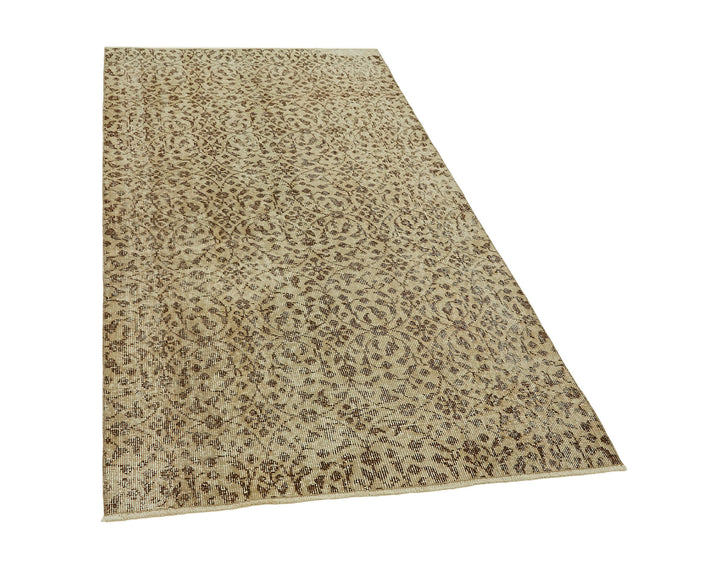 4x7 Beige Turkish Vintage Area Rug - 45909