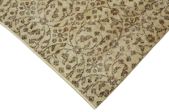 4x7 Beige Turkish Vintage Area Rug - 45909