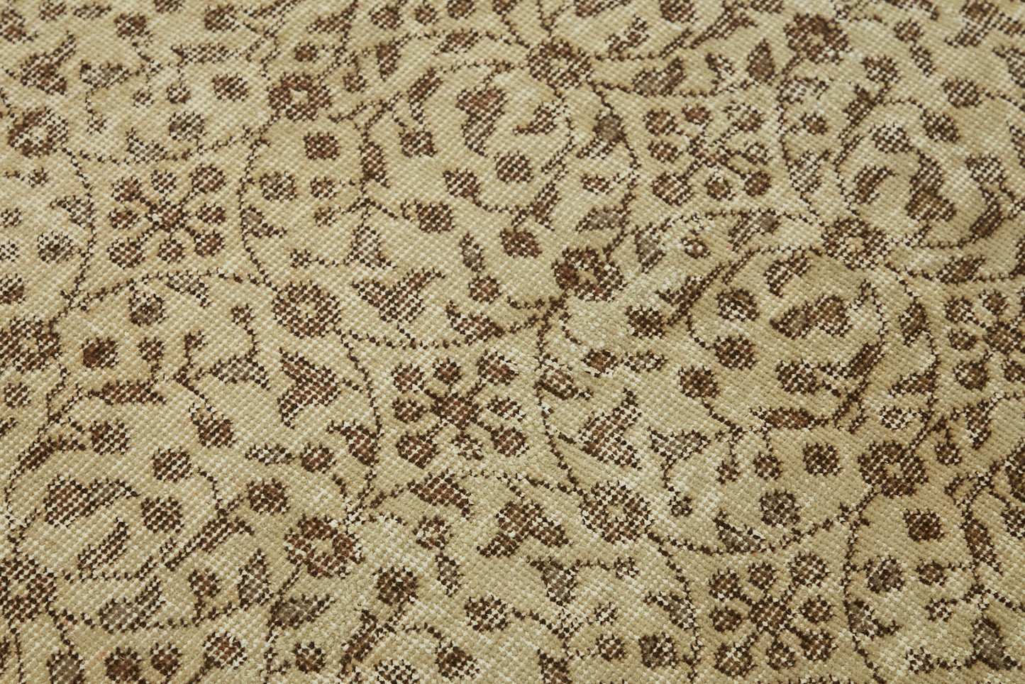 4x7 Beige Turkish Vintage Area Rug - 45909