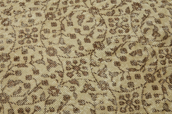 4x7 Beige Turkish Vintage Area Rug - 45909