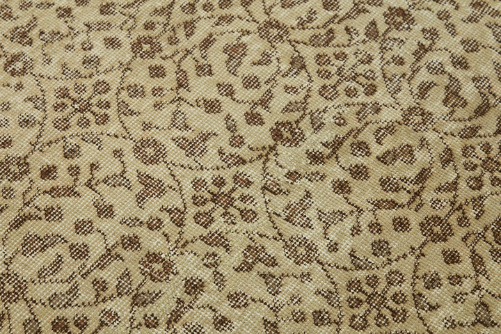 4x7 Beige Turkish Vintage Area Rug - 45909