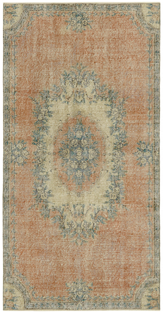 4x7 Beige Turkish Vintage Area Rug - 45911
