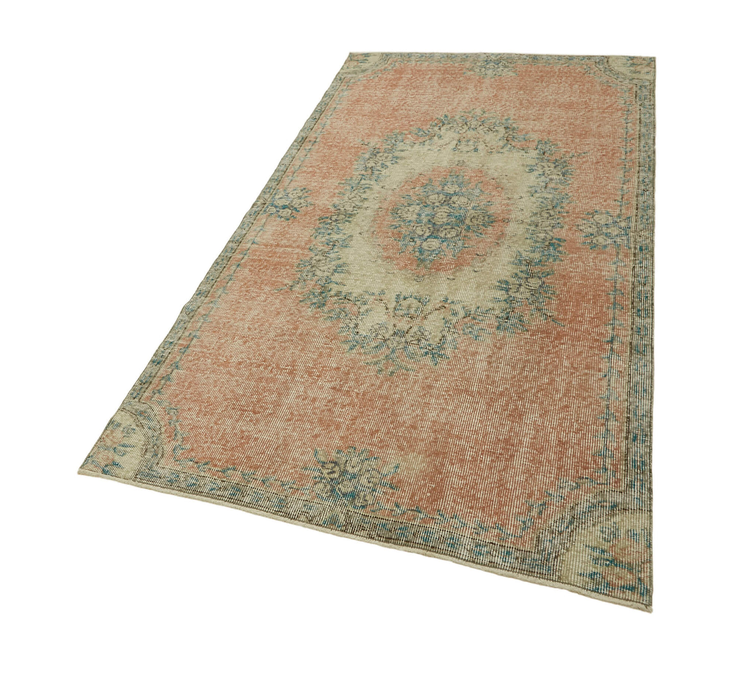 4x7 Beige Turkish Vintage Area Rug - 45911