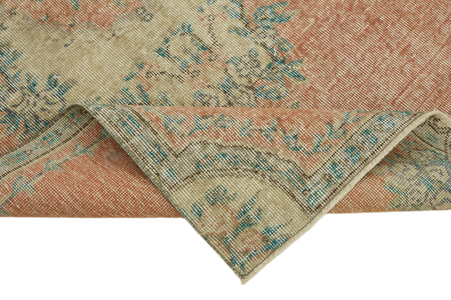 4x7 Beige Turkish Vintage Area Rug - 45911