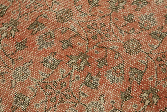 3x7 Orange Turkish Vintage Area Rug - 45912