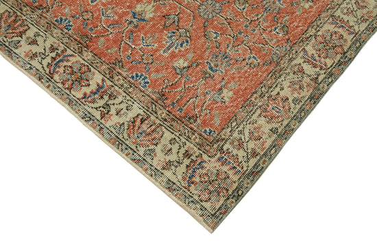 4x7 Beige Turkish Vintage Area Rug - 45913