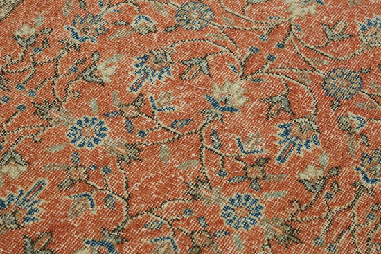 4x7 Beige Turkish Vintage Area Rug - 45913