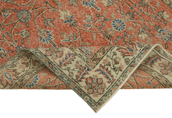 4x7 Beige Turkish Vintage Area Rug - 45913