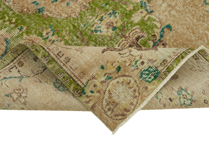 4x7 Beige Turkish Vintage Area Rug - 45914