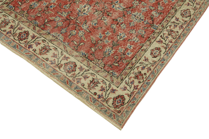 4x7 Red Turkish Vintage Area Rug - 45915