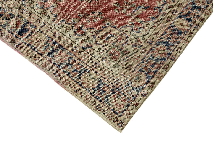 4x6 Beige Turkish Vintage Area Rug - 45916
