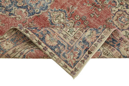 4x6 Beige Turkish Vintage Area Rug - 45916