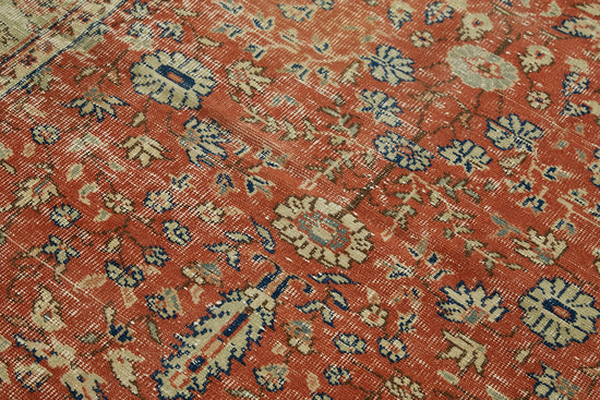 4x6 Red Turkish Vintage Area Rug - 45924