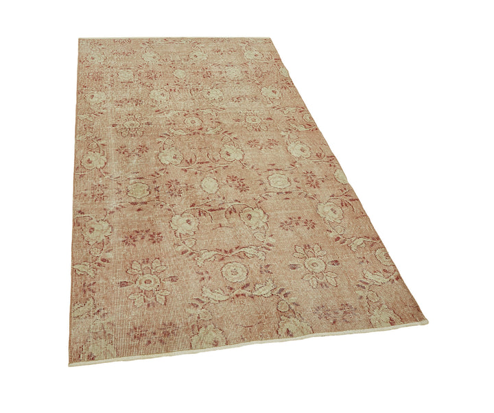 4x6 Beige Turkish Vintage Area Rug - 45925