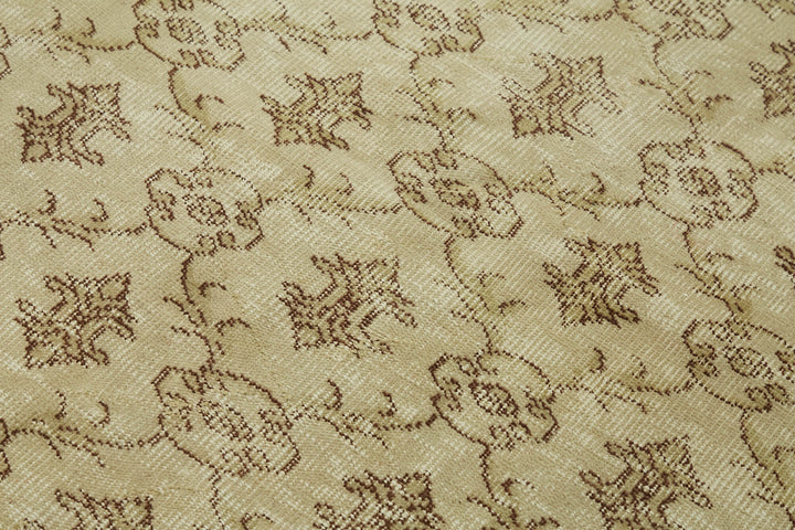 4x6 Beige Turkish Vintage Area Rug - 45926