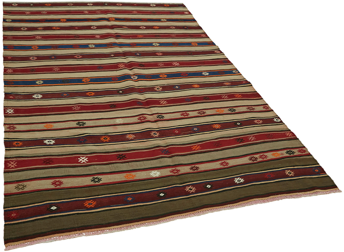 5x7 Multicolor Oriental Kilim Rug - 45932