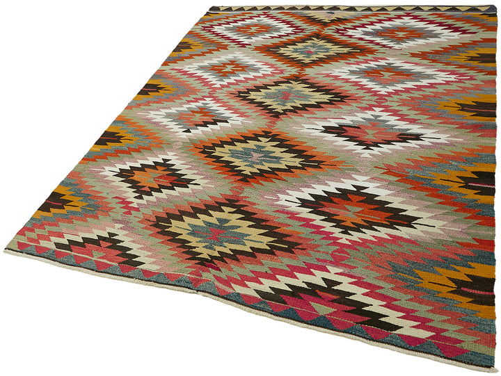 5x8 Multicolor Oriental Kilim Rug - 45933