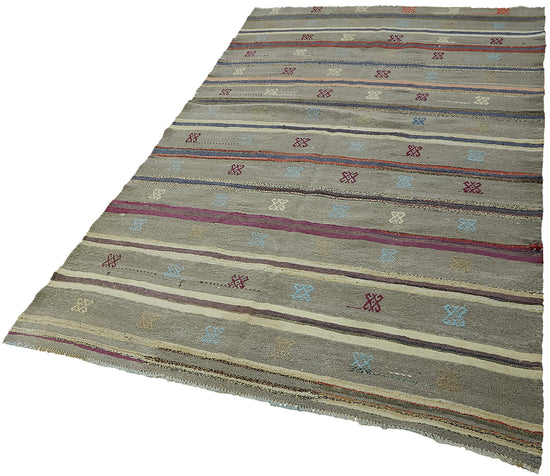 5x8 Multicolor Oriental Kilim Rug - 45934