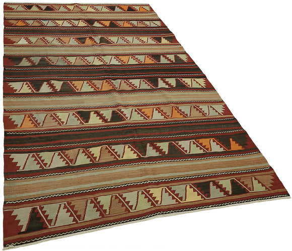 5x8 Multicolor Oriental Kilim Rug - 45936