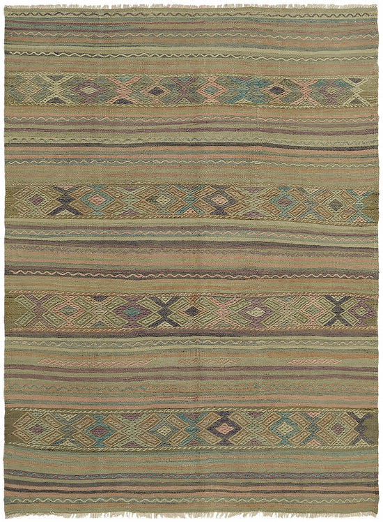 6x7 Multicolor Oriental Kilim Rug - 45938