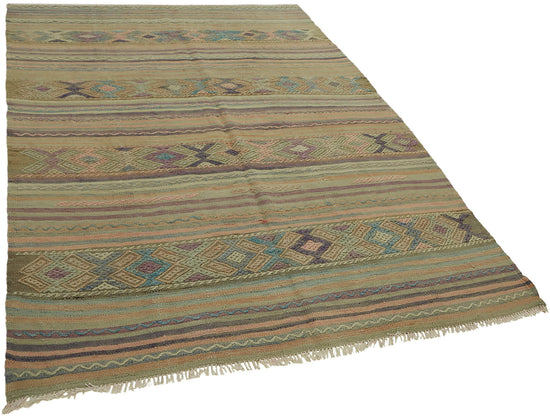6x7 Multicolor Oriental Kilim Rug - 45938
