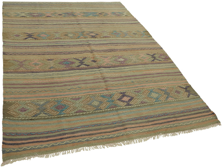 6x7 Multicolor Oriental Kilim Rug - 45938