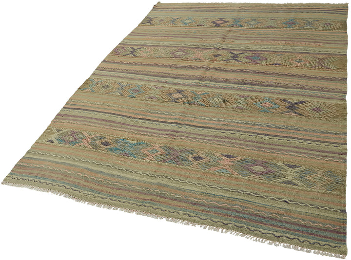 6x7 Multicolor Oriental Kilim Rug - 45938