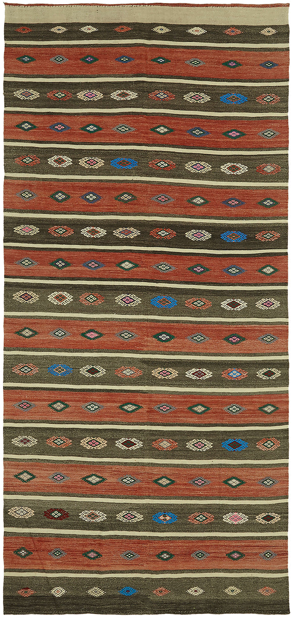 6x11 Multicolor Oriental Kilim Rug - 45950