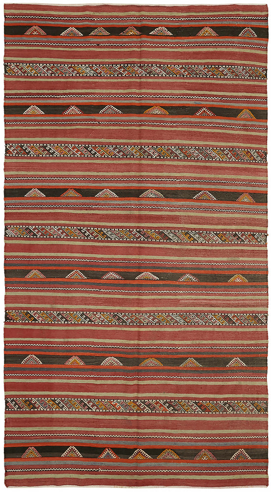 5x10 Multicolor Oriental Kilim Rug - 45954