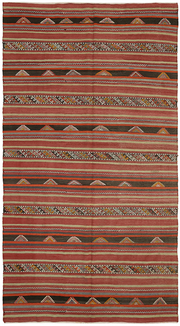 5x10 Multicolor Oriental Kilim Rug - 45954