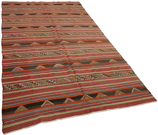 5x10 Multicolor Oriental Kilim Rug - 45954