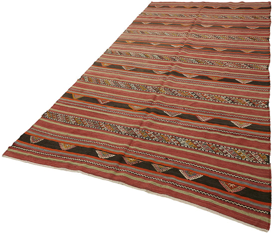 5x10 Multicolor Oriental Kilim Rug - 45954