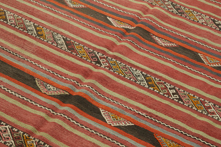 5x10 Multicolor Oriental Kilim Rug - 45954