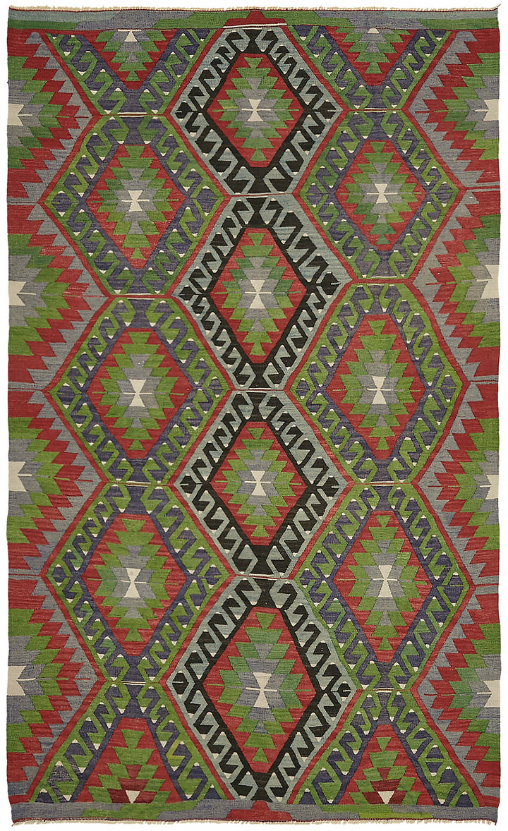 6x9 Multicolor Oriental Kilim Rug - 45959