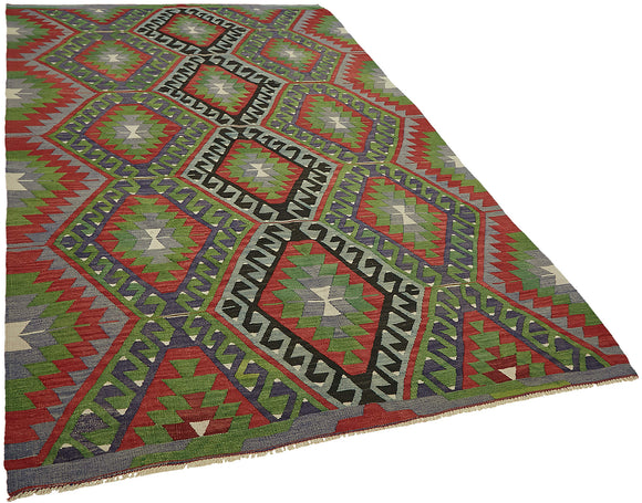 6x9 Multicolor Oriental Kilim Rug - 45959