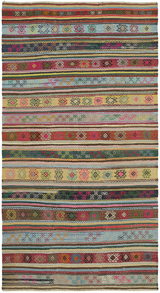 5x10 Multicolor Oriental Kilim Rug - 45968