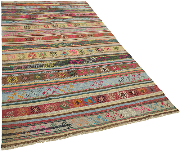 5x10 Multicolor Oriental Kilim Rug - 45968