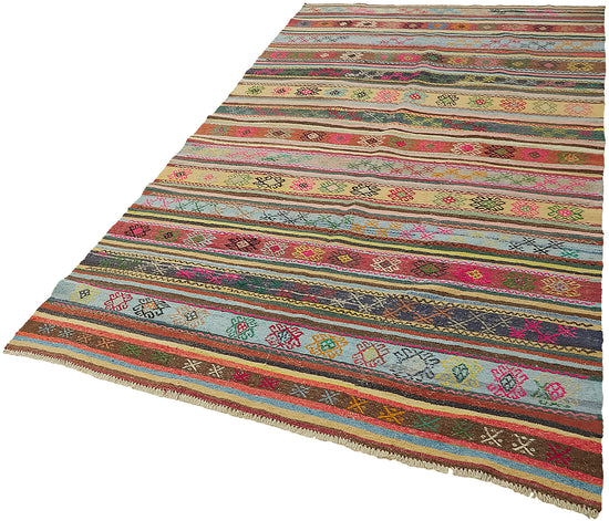 5x10 Multicolor Oriental Kilim Rug - 45968