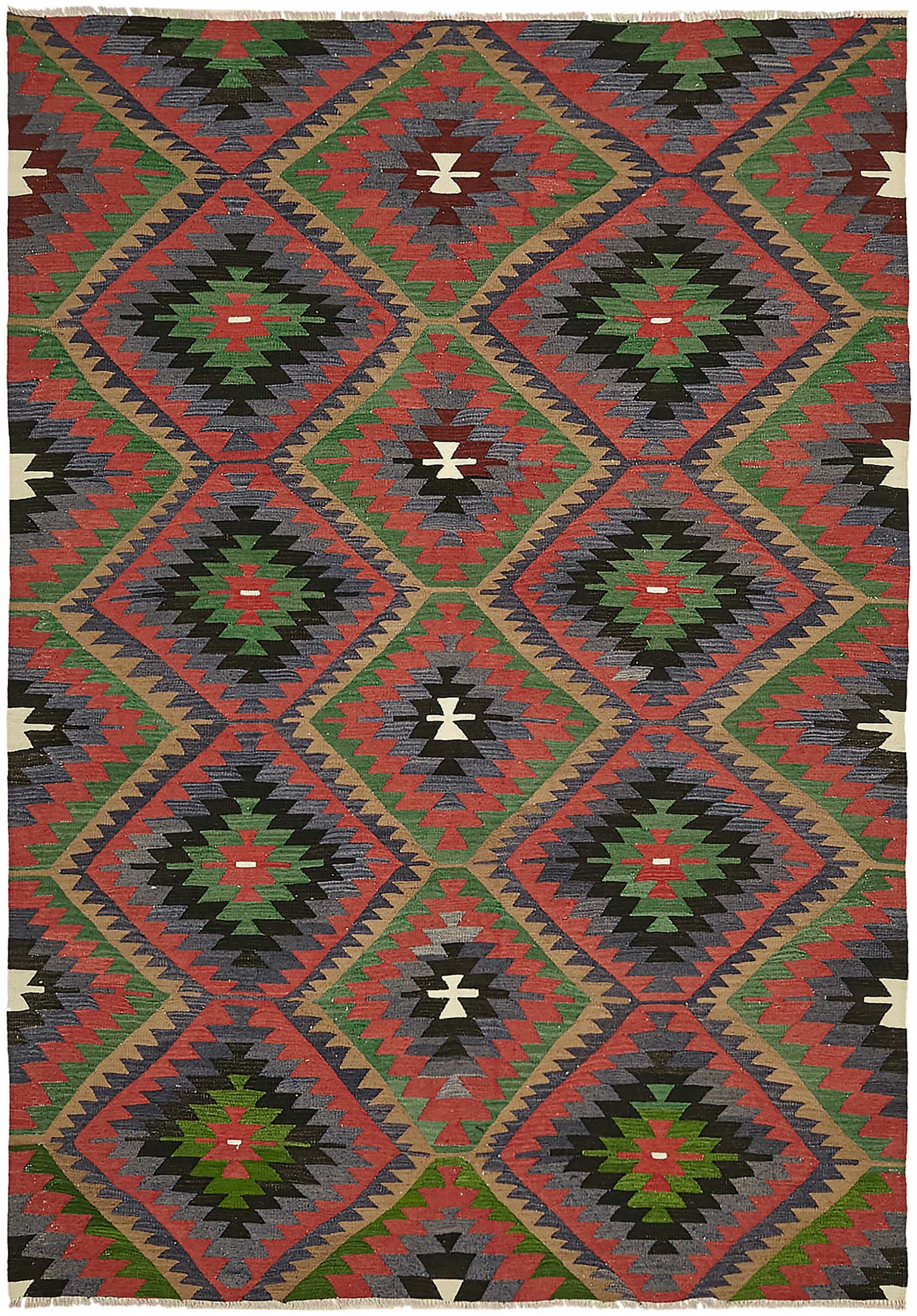 7x9 Multicolor Oriental Kilim Rug - 45969