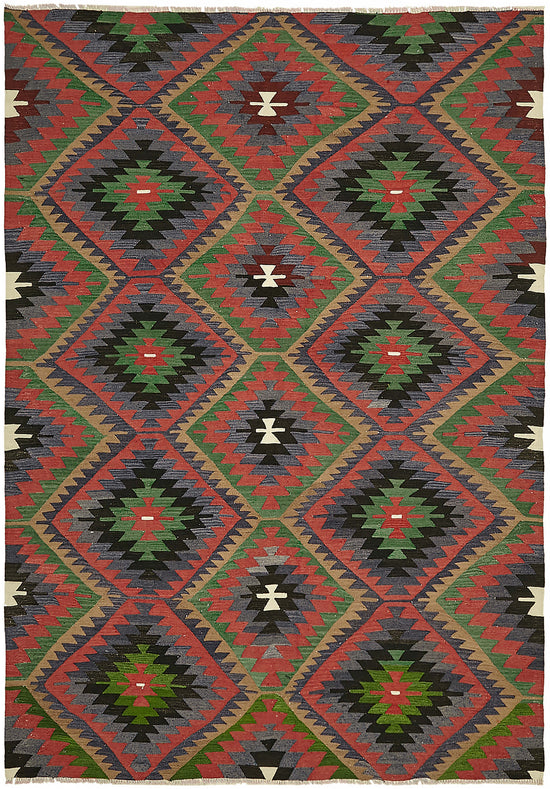 7x9 Multicolor Oriental Kilim Rug - 45969