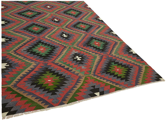 7x9 Multicolor Oriental Kilim Rug - 45969