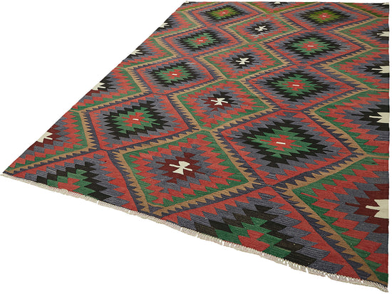 7x9 Multicolor Oriental Kilim Rug - 45969